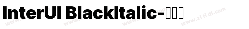 InterUl BlackItalic字体转换